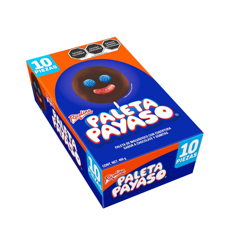 Paleta Payaso Grande 10pz de 45gr