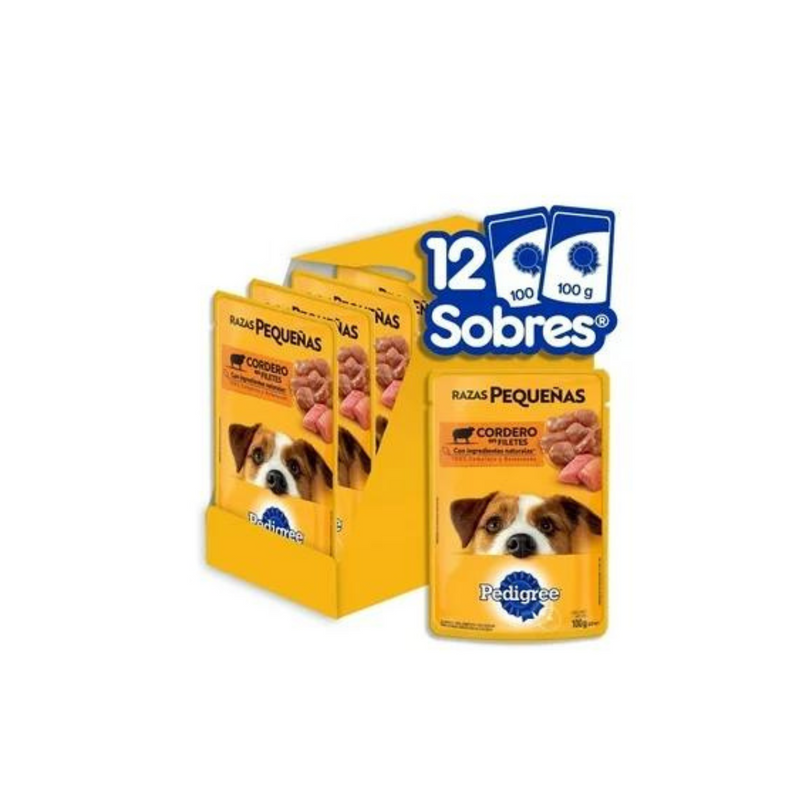 Alimento para Perro Pedigree Razas pequeñas cordero en filetes 12/100gr