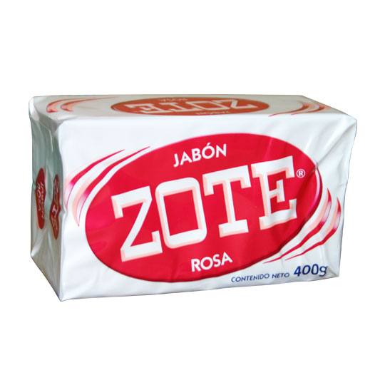 Jabon de lavanderia Zote Rosa Cont400gr.