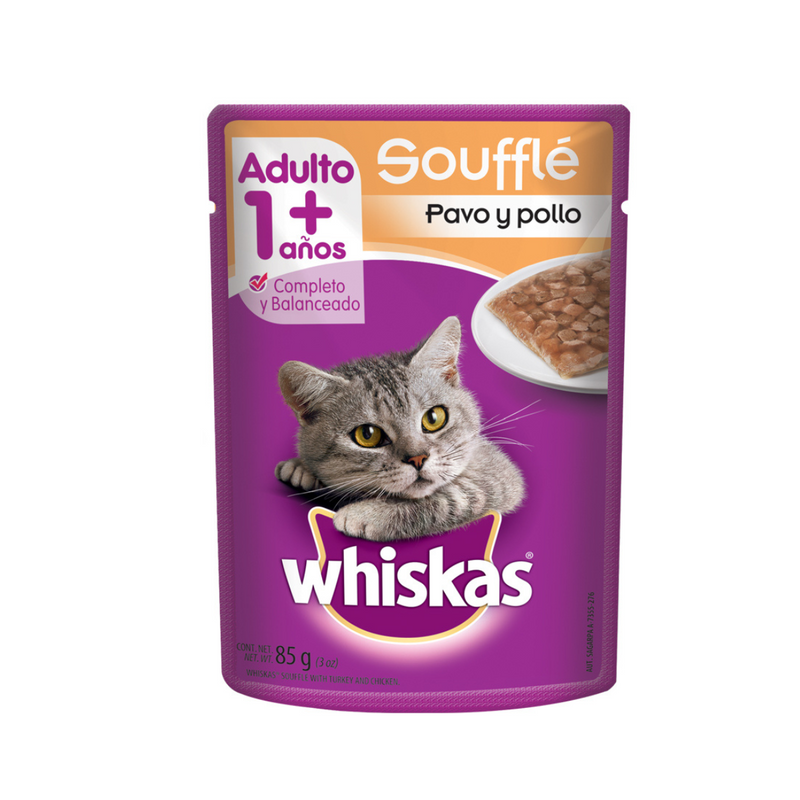 Alimento para gato Whiskas pavo y pollo 85g