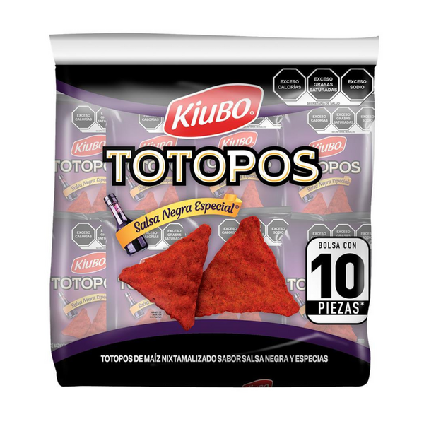 Kiubo Totopos Salsas Negras Paq 10pz/37gr