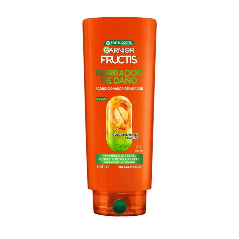 Acondicionador Garnier Fructis Borrador De Daño +Biotina 650mL