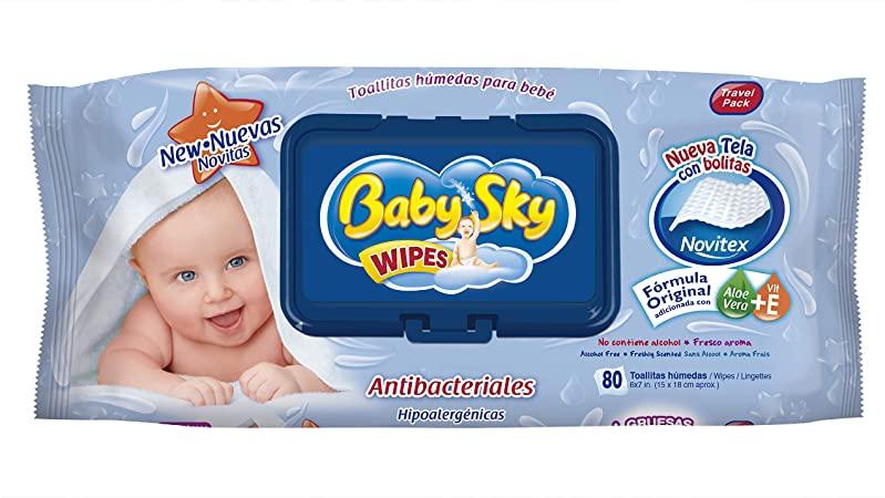 Toallitas humedas Baby Sky wipes 80pz