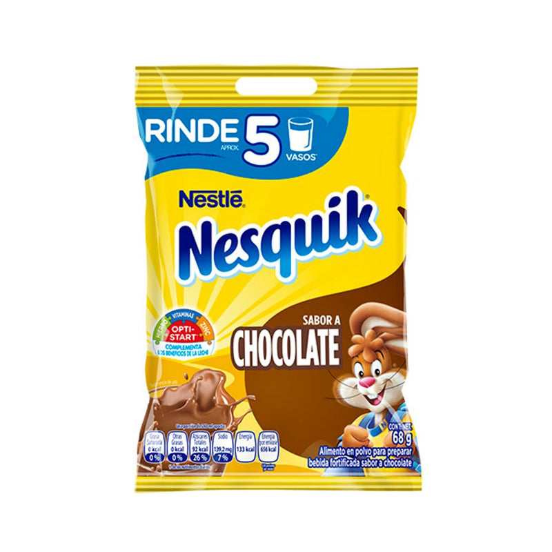 Alimento en Polvo Nesquik Sabor Chocolate 68g.