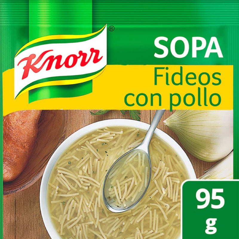 Sopa Fideos con pollo knorr 95g.