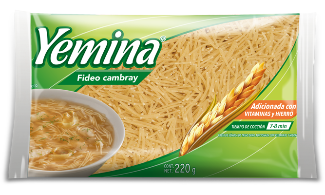 Sopa de fideo cambray yemina 200g.