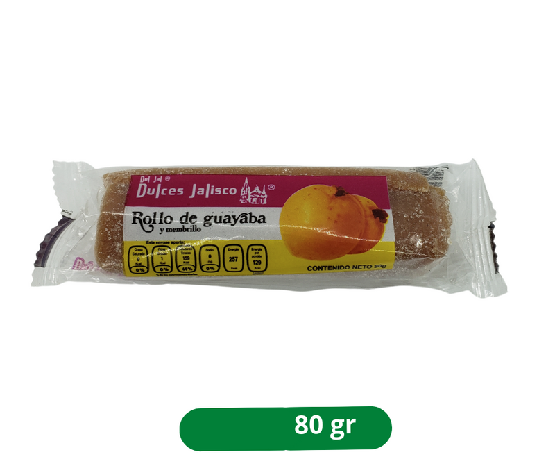 Rollo de Guayaba y membrillo Dulces jalisco Cont. 80gr.