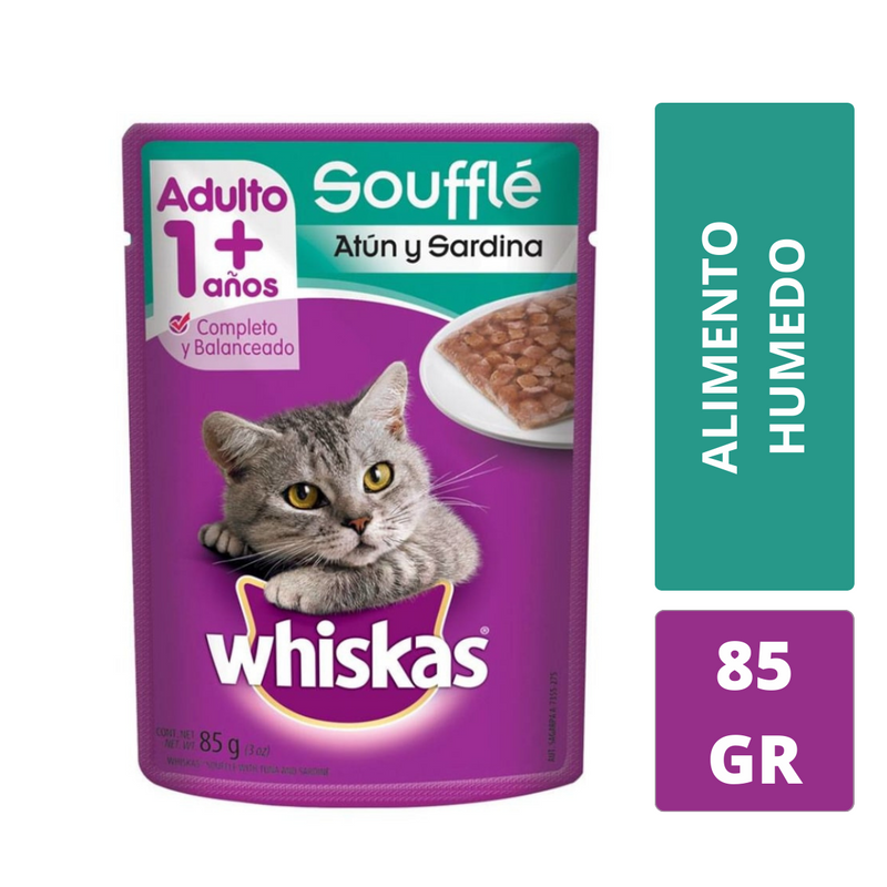 Alimento para gato Whiskas atun  y sardina 85g