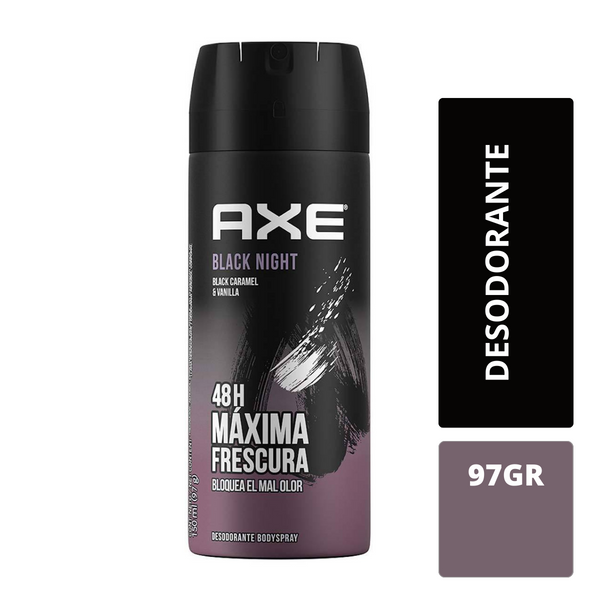 Desodorante en Aerosol Axe Spray Black Nigth Caballero Cont. 97gr