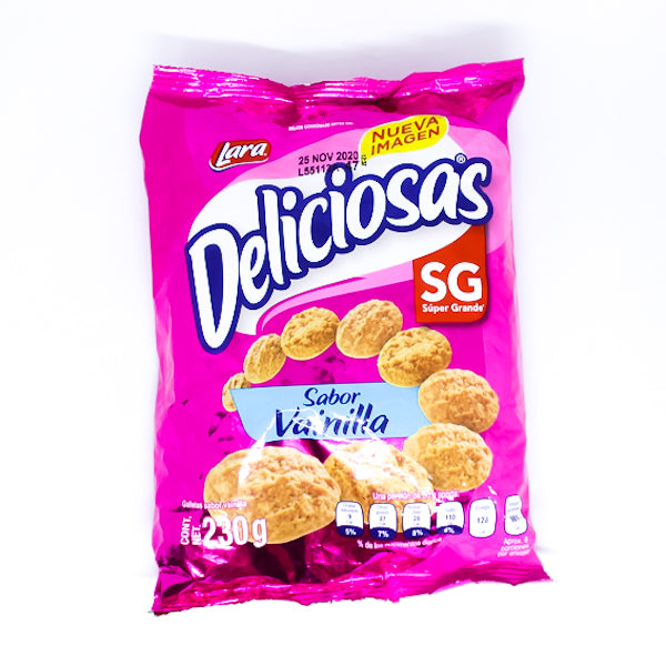 Galletas Deliciosas Sabor Vainilla Lara 230g.