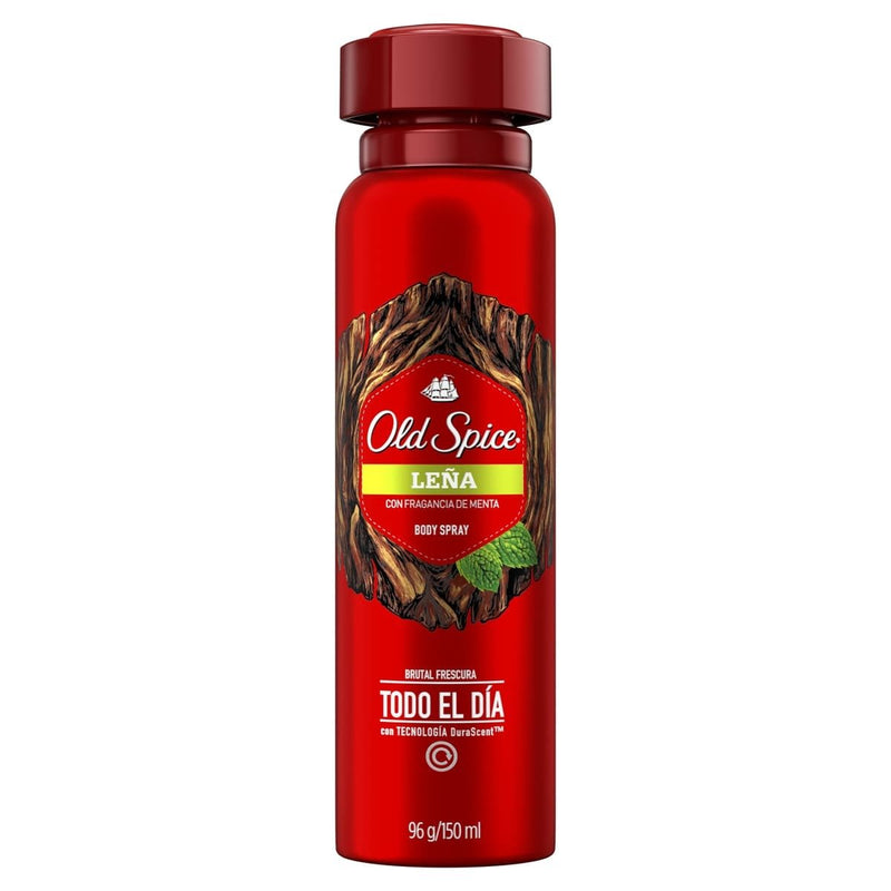 Desodorante en Aerosol Old Spice Leña Cont. 96g.