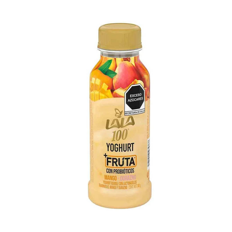 Yoghurt bebible sabor mango durazno Botella 300 g Lala 100