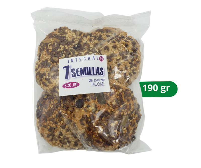 Galleta integral 7 semillas Picone 190gr