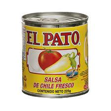 Salsa de chile fresco el Pato en lata Cont. 1pz. 225 gr en l