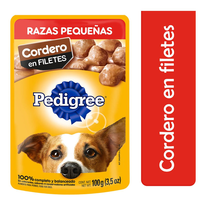 Alimento para Perro Pedigree Razas pequeñas cordero en filetes 12/100gr