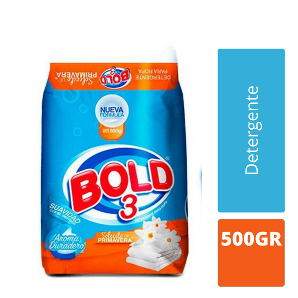 Detergente Bold 3 Solecito de primavera en polvo 500gr
