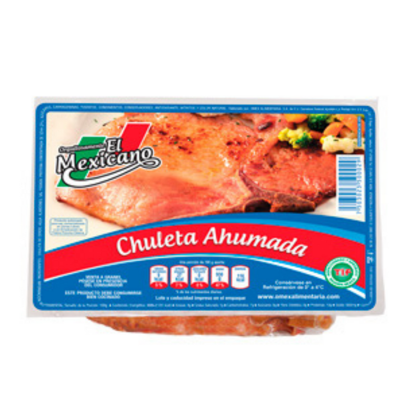 Chuleta Ahumada De Cerdo El Mexicano Paquete 500gr