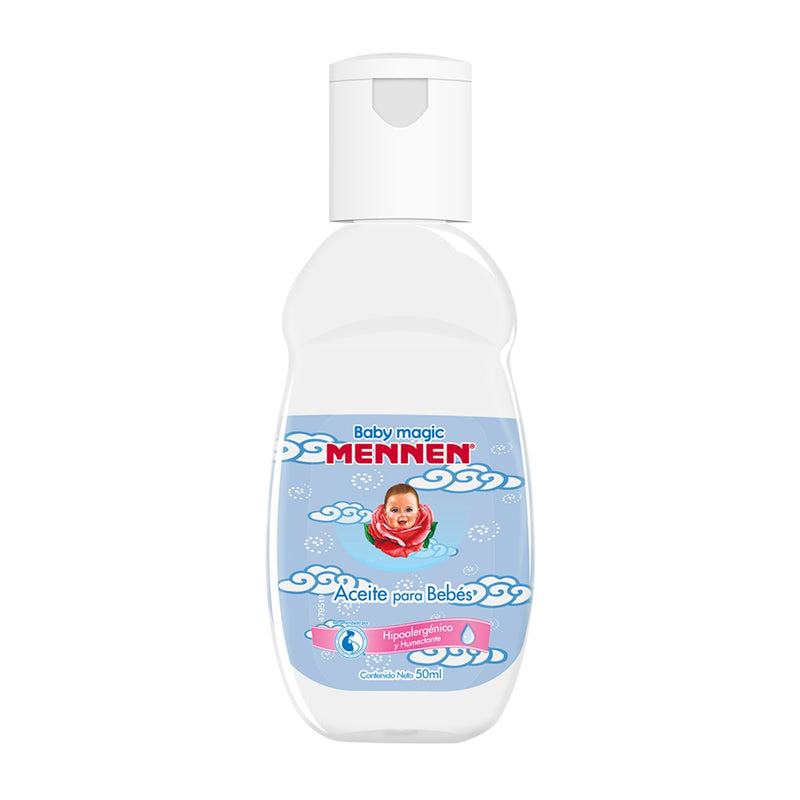 Aceite para bebés Mennen baby magic hipoalergénico Cont. 50ml.