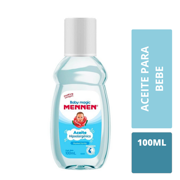 Aceite para bebés Mennen baby magic hipoalergénico Cont. 100ml.