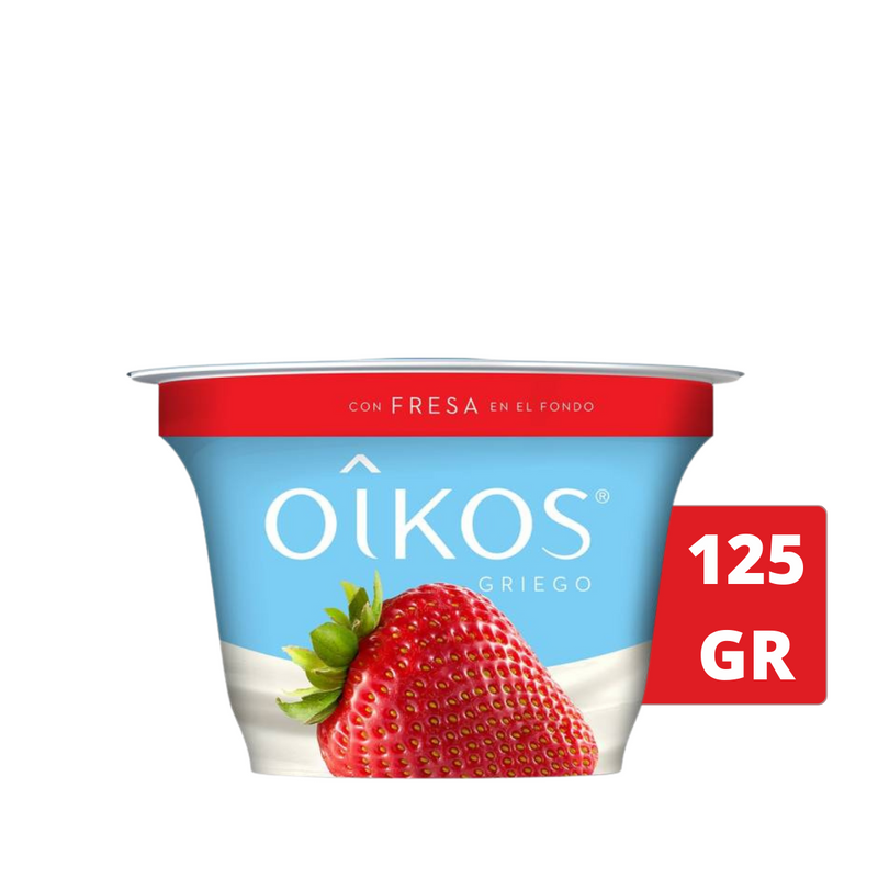 Yoghurt con fresa Oikos Griego 125g.