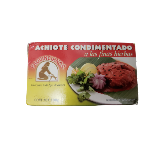 Achiote condimentado provincianos. 1pz. 100g.