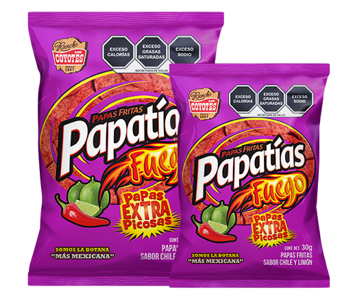 Papitas Tapatías Fuego Los Coyotes 30g.