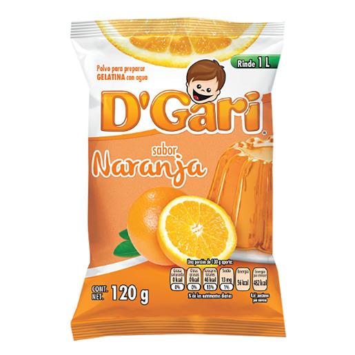 Gelatina D'gary sabor naranja 120g