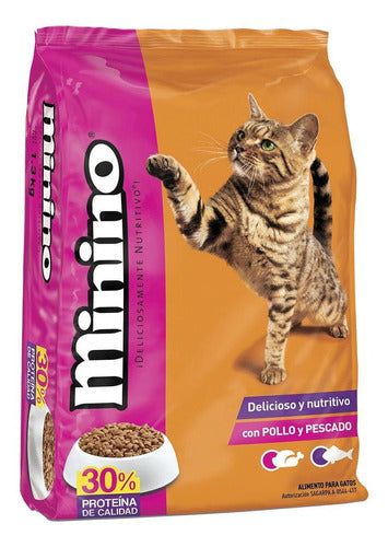 Alimento Minino para gato sabor pollo/pescado 1kg