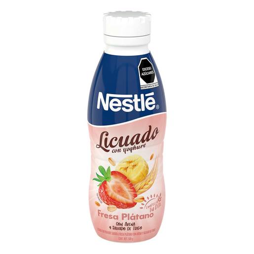 Licuado con yoghurt Fresa Platano Nestle 500g.