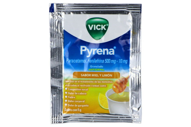 Vick Pyrena miel y limon sobre 5gr. Cont. 500mg.