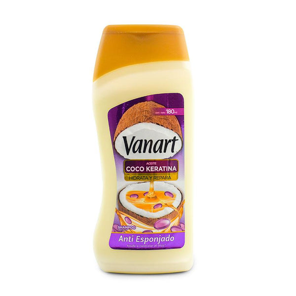 Shampoo Vanart anti esponjado Coco Keratina Cont. 180ml.