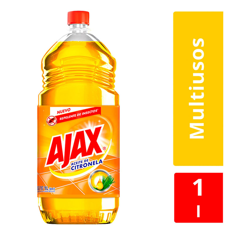 Limpiador liquido Ajax citronela Cont.1pz. 1L.