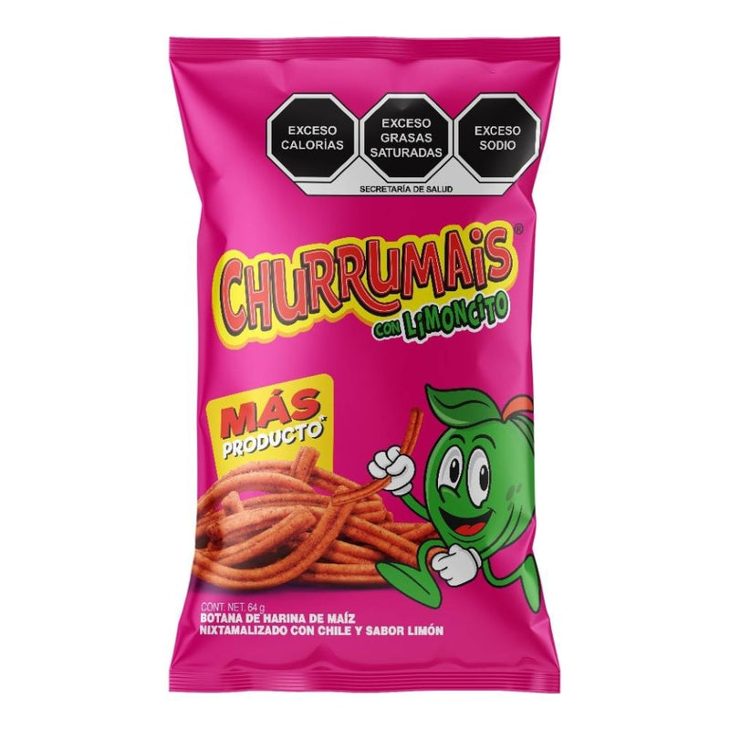 Churrumais con limon y chile Cont. 74gr.