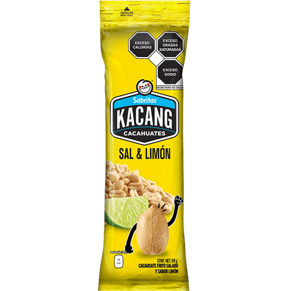 Cacahuates Kacang sal y limon Cont. 69g.