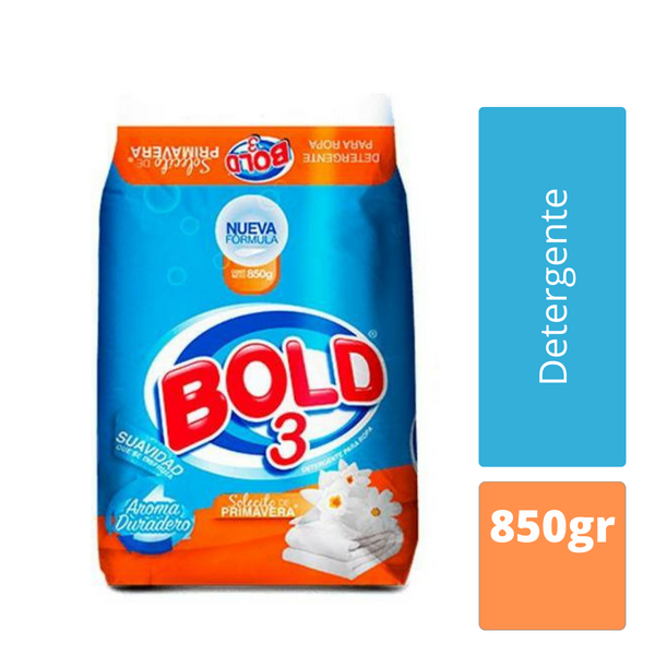 Detergente Bold 3 Solecito de primavera en polvo 850gr