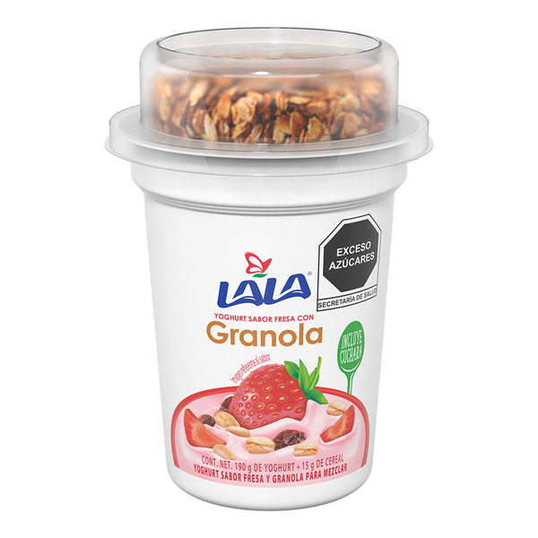 Yoghurt sabor fresa con Granola Lala 190g.