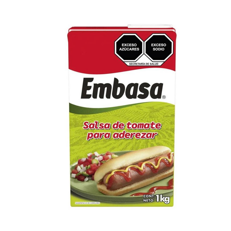 Salsa de tomate tipo catsup embasa 1kg.