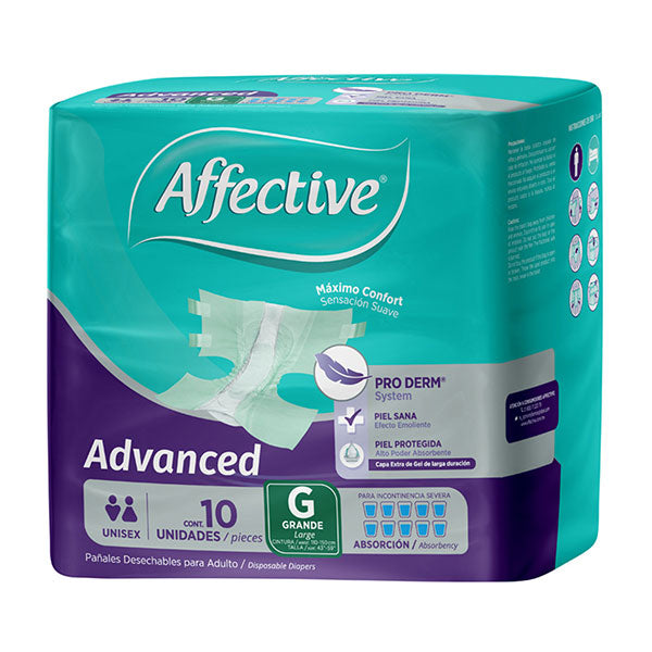 Pañal para adulto grande Affective active Cont. 10pz.