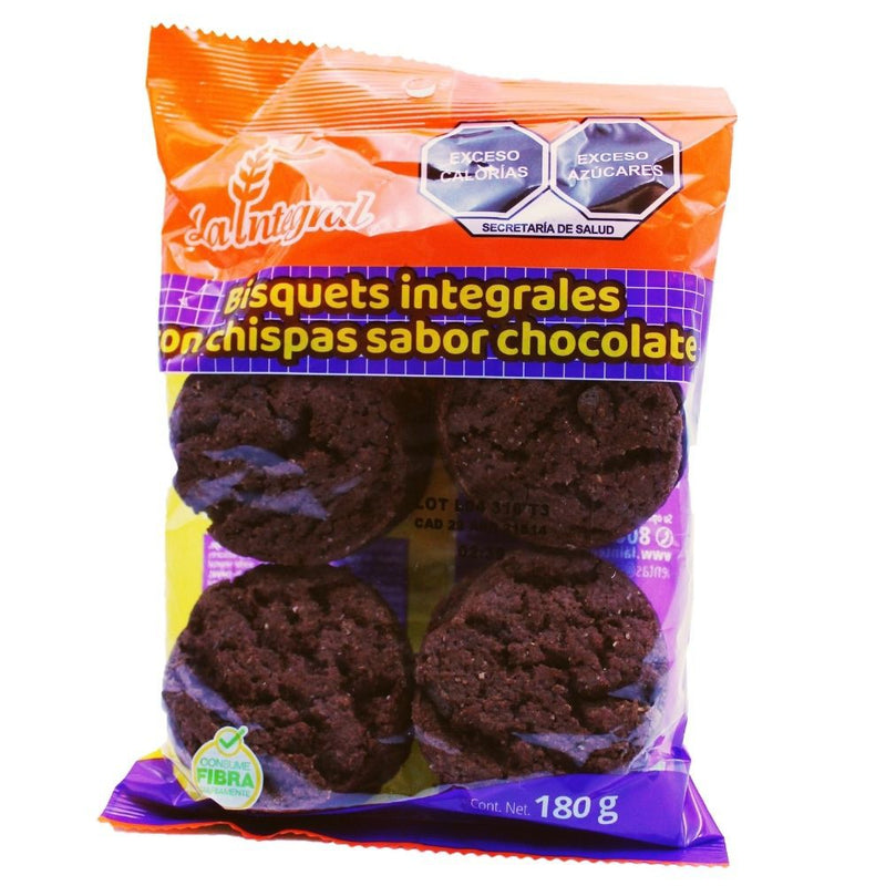 Bisquets integrales sabor chocolate La integral Cont. 180g.