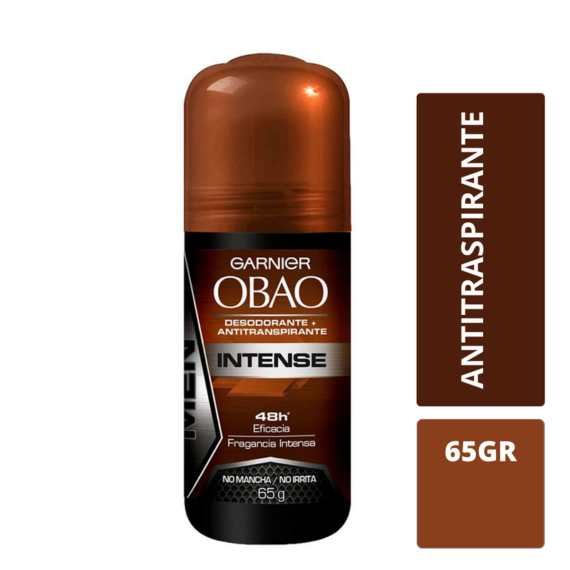 Desodorante Antitranspirante en Roll On Garnier Obao Men Intense Cont. 65g.