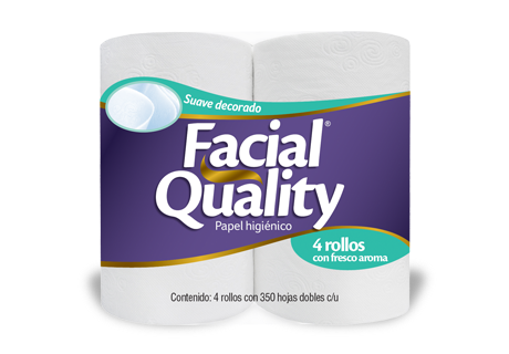Papel higienico  Facial quality 4pz 350 hojas