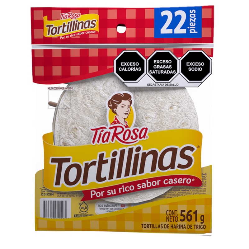 Tortillas de harina Tia Rosa Tortillinas Cont. 561g. 22pz.