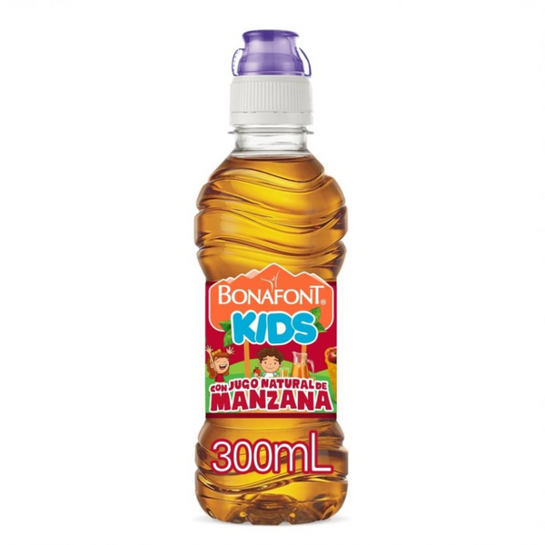 Agua Bonafont Kids con jugo natural de manzana 300 ml