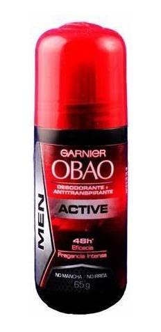 Desodorante antitranspirante Garnier Obao active roll on para caballero Cont. 65g.