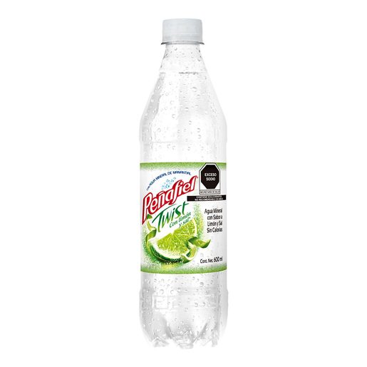 Agua Mineral Twist limón y sal Peñafiel 600ml.