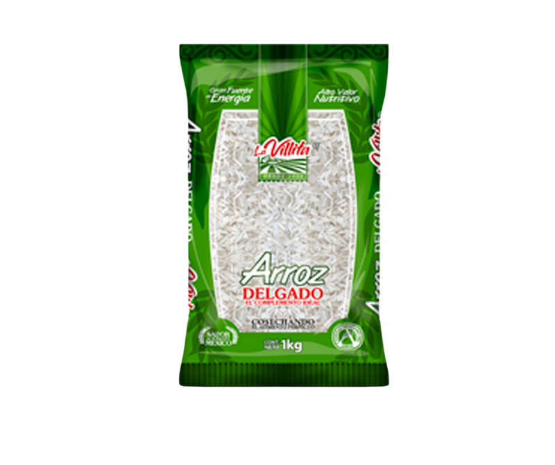 Arroz delgado la villita Cont. 1pz. 500g.