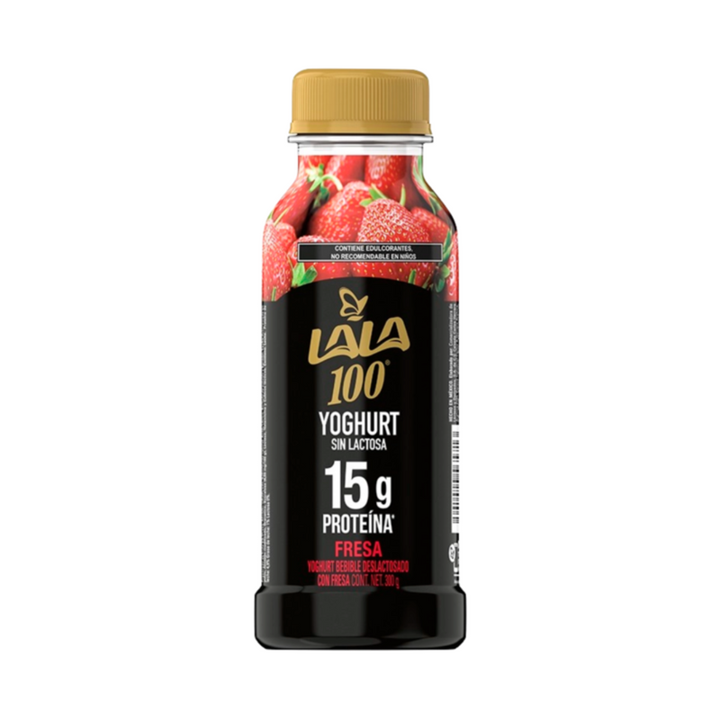 Yoghurt bebible sabor Fresa Botella 300 g Lala 100+proteina