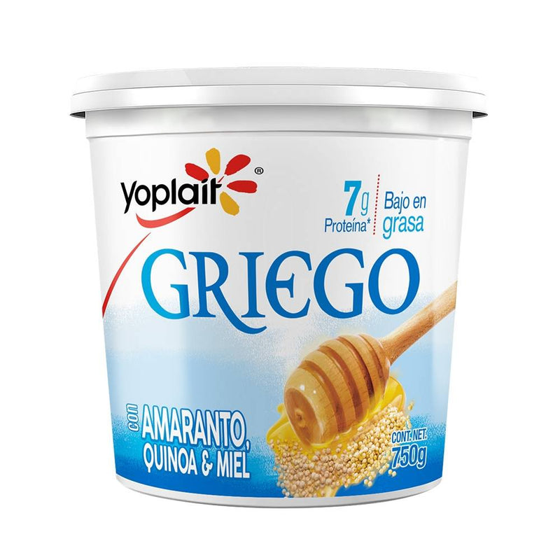 Yoghurt Amaranto, quinoa y miel Griego Yoplait 750g.