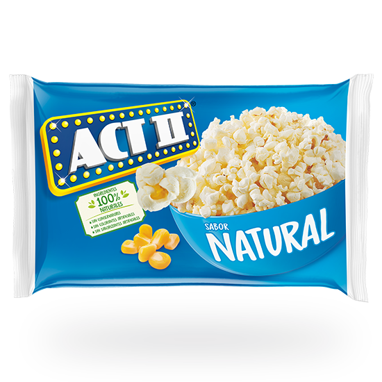 Palomitas ACT II para microondas sabor Natural 80gr 1pz