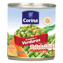 Ensalada de verduras corina en lata Cont. 1pz. 215g.